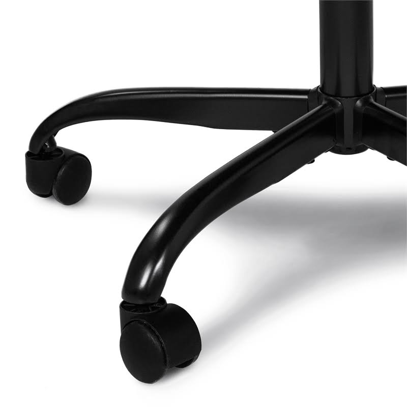 Black PU Leather Office Chair with Metal Base W5965