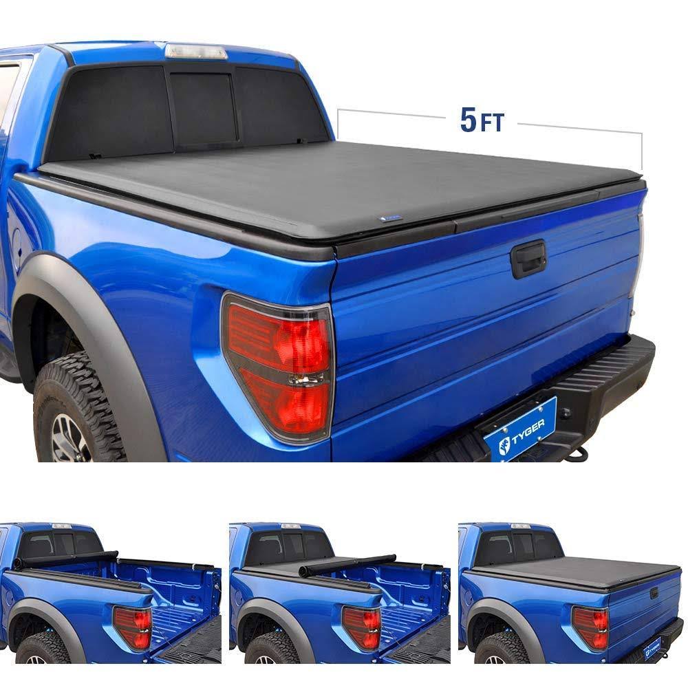 T1 Roll Up Truck Bed Tonneau Cover for 2015-2018 Chevy Colorado / GMC Canyon Fleetside 5' Bed Q634