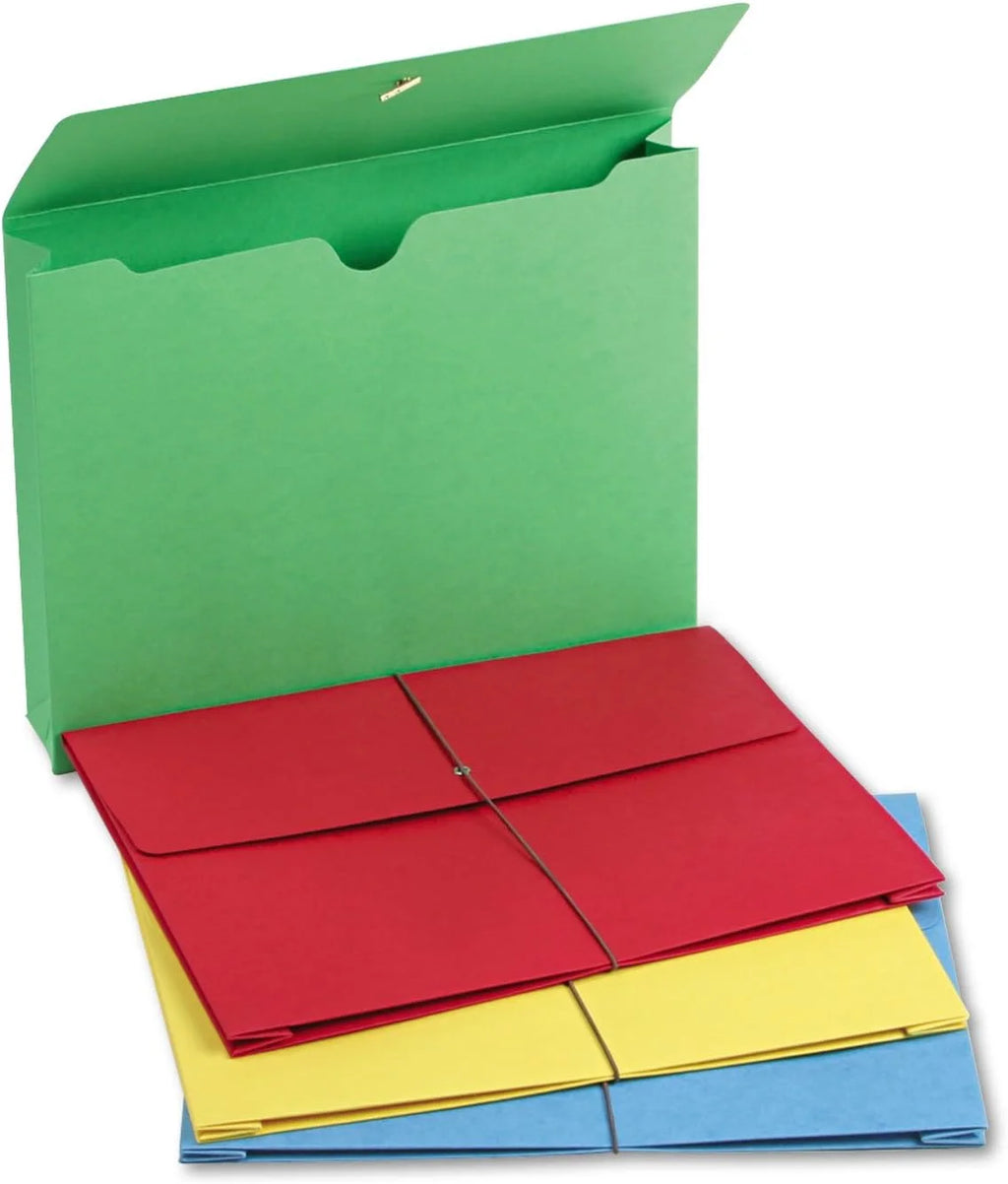 2-Inch Exp Wallet Elastic Cord Letter Blue/Green/Red/Yellow 50/Box W5641
