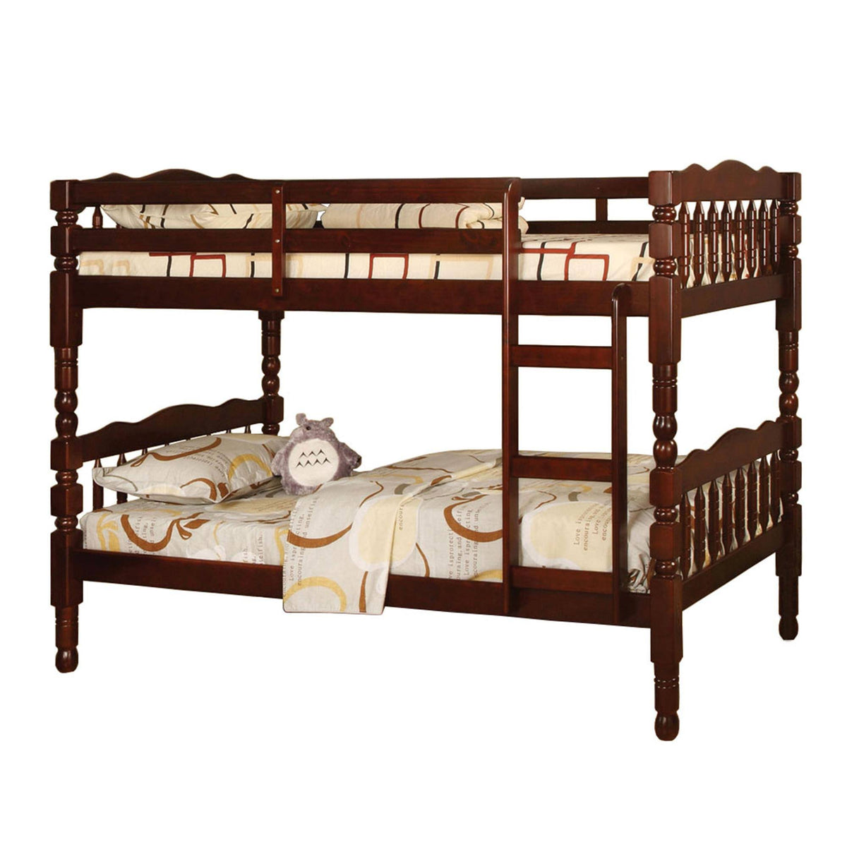 Cherry Twin Over Twin Bunk Bed O949