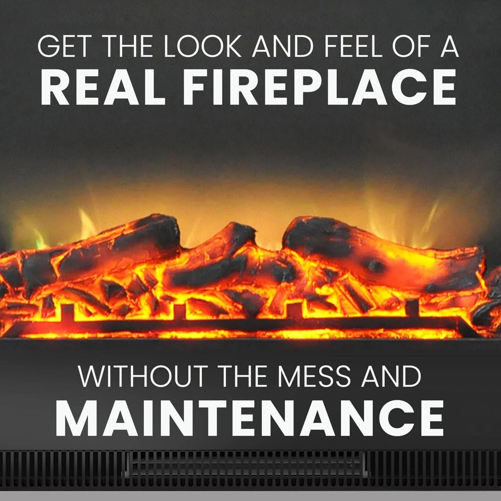 Black Freestanding Electric Fireplace C411