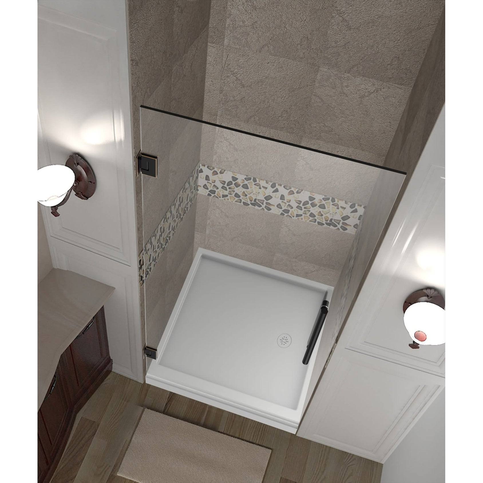 Hinged Frameless Shower Door H5601