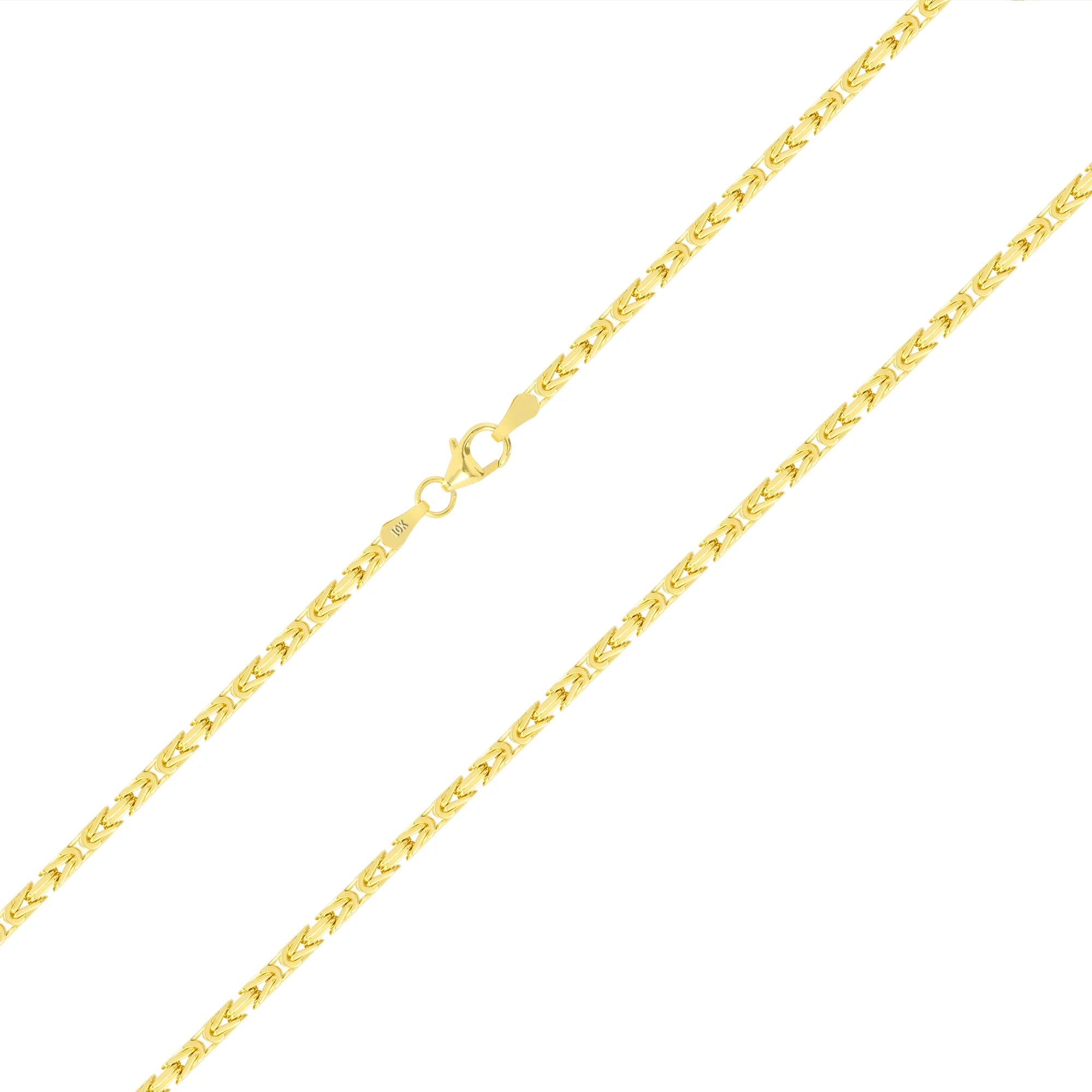 10K Yellow Gold Byzantine Link Chain Necklace X1212