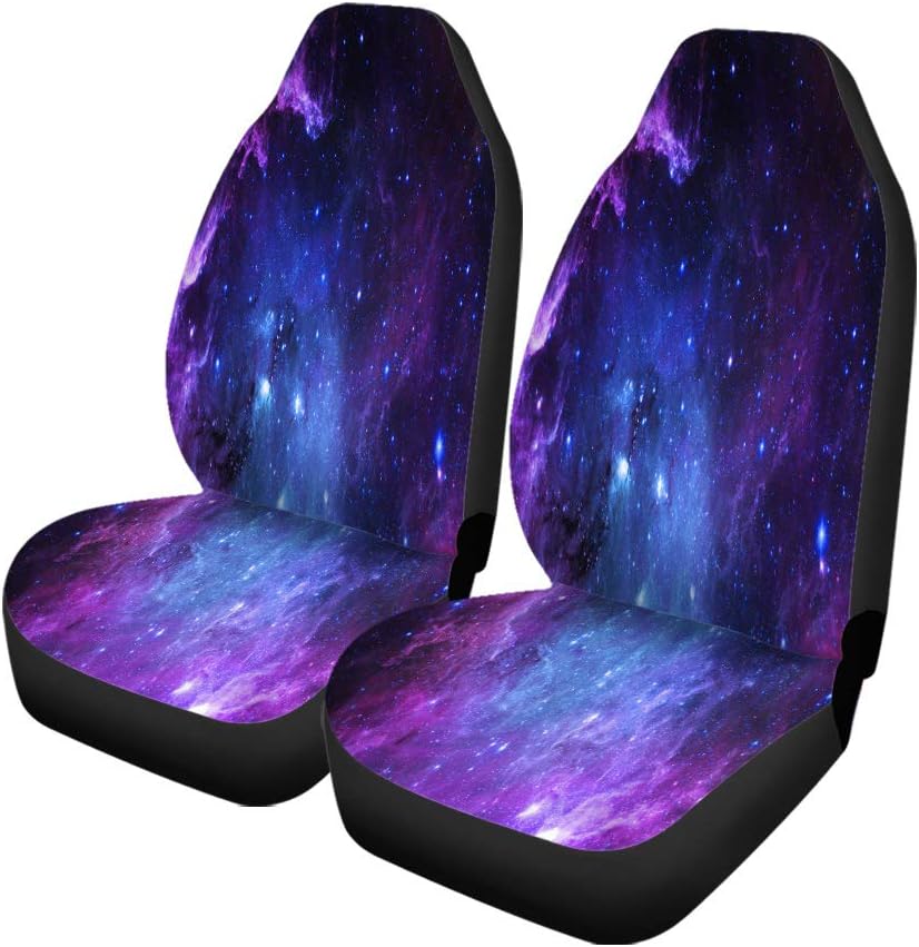 Set of 2 Car Seat Covers Turquoise Stripes D355355