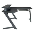 Carbon Black Black Matte L-Shape Gaming Desk with Hutch Q954302