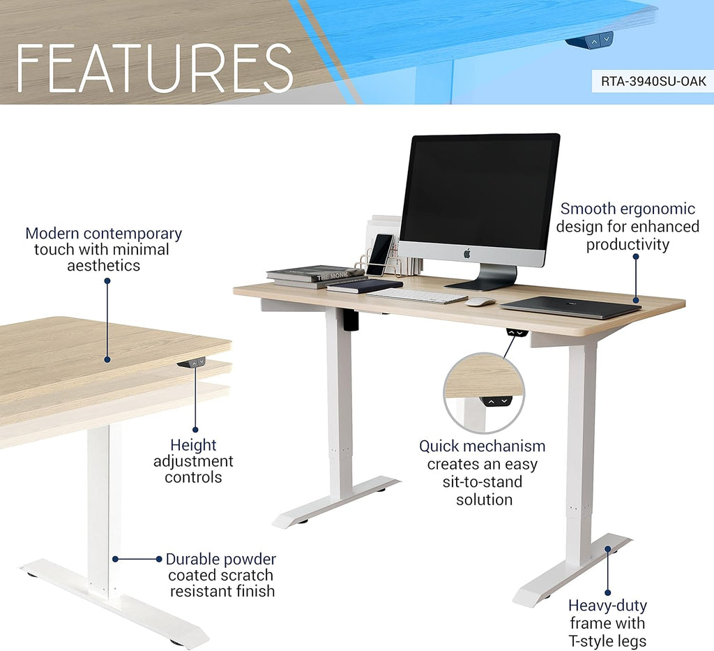 Oak Sit to Stand Desk N87607