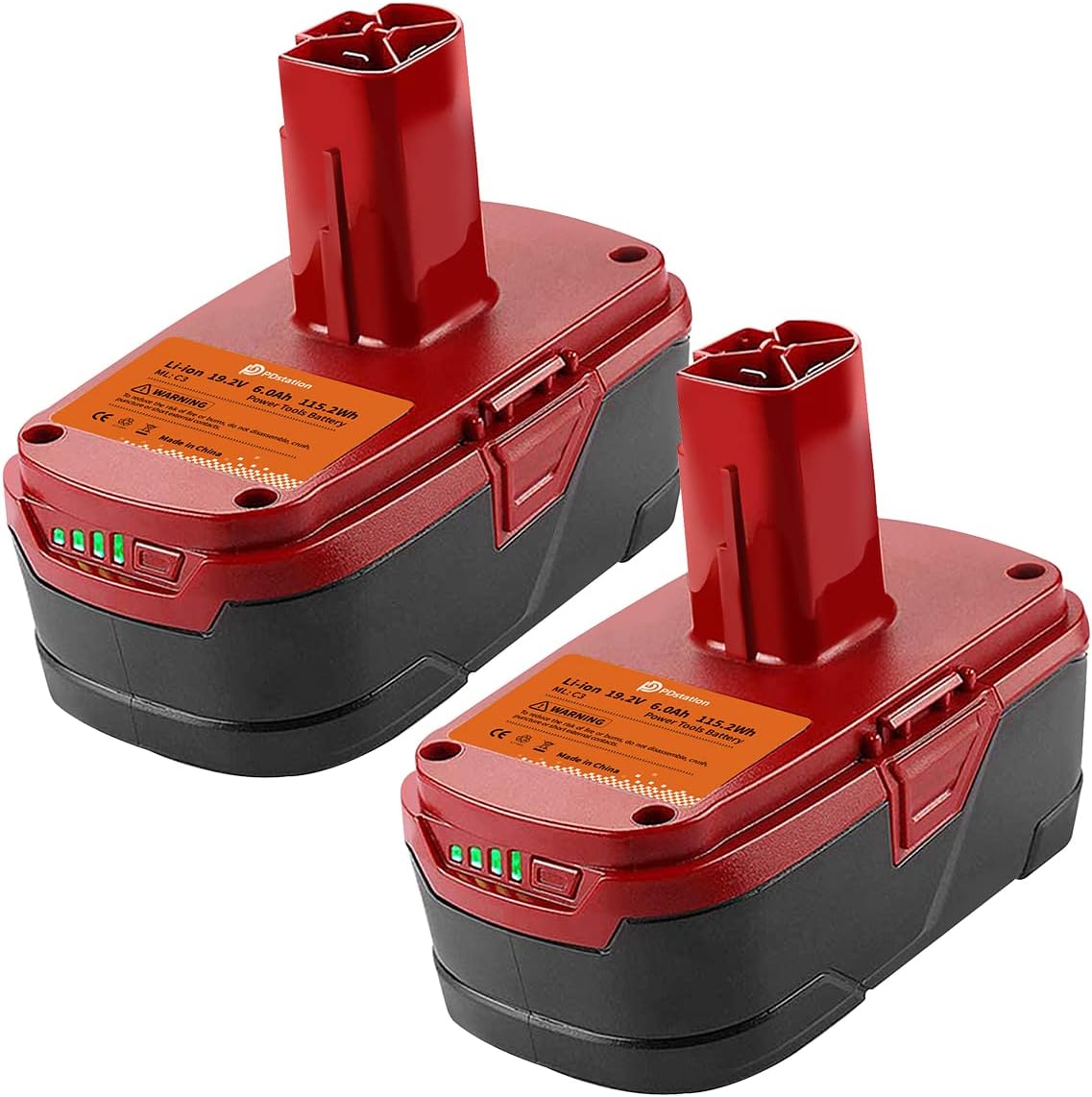 2-Packs 6000mAh Replacement Battery for Craftsman C3 Cordless Tools W65497