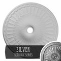 Hand-Painted Silver Ceiling Medallion O11345