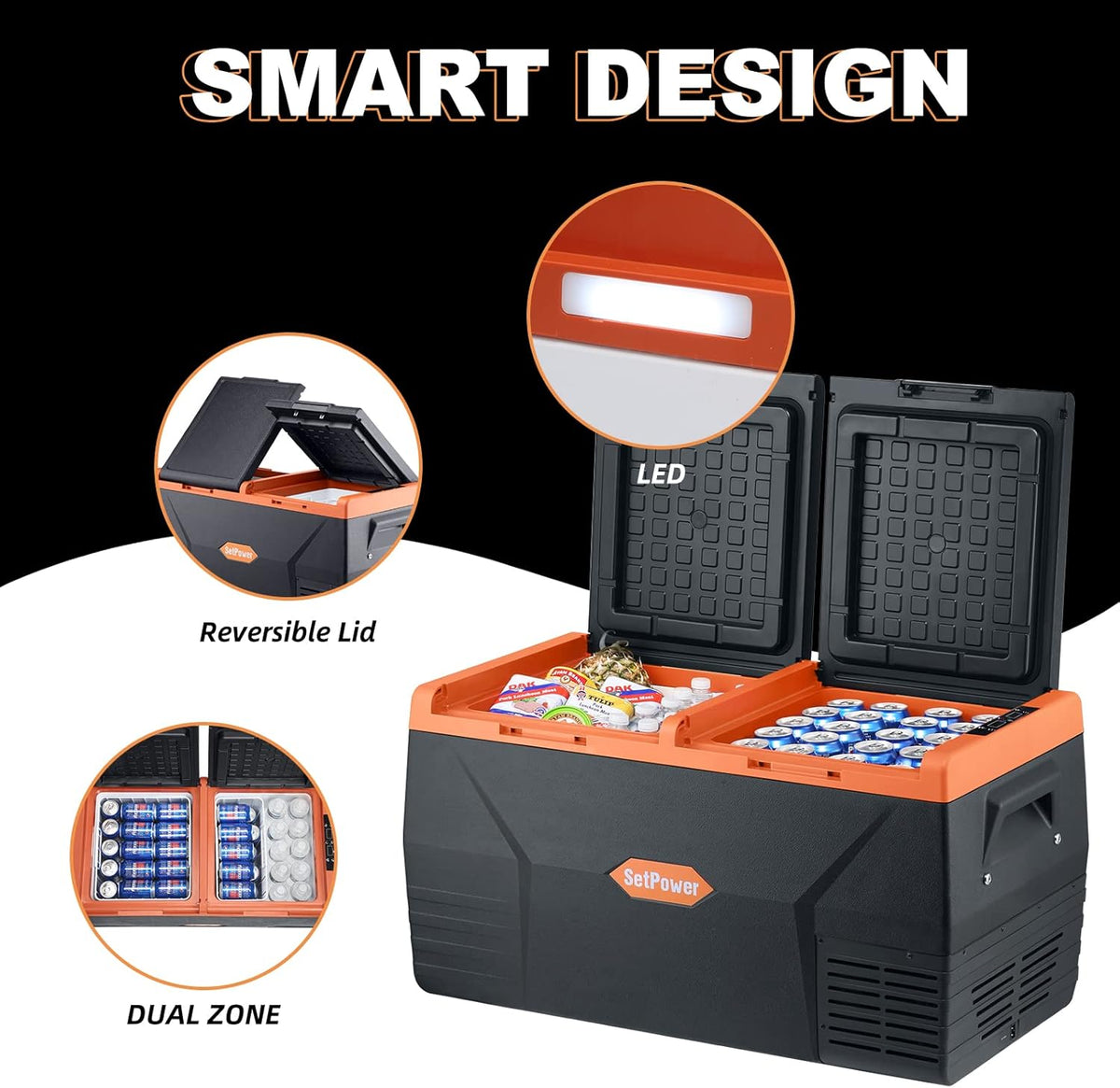 12 Volt Dual Zone Portable Refrigerator D2713