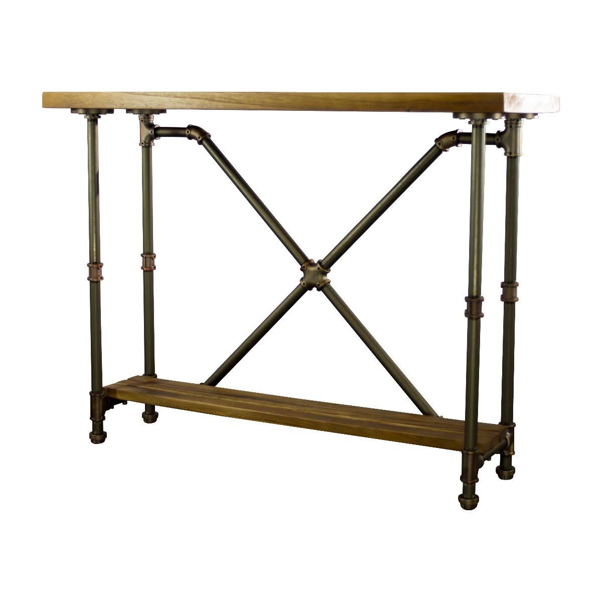 Bronze Industrial Console Table O4223
