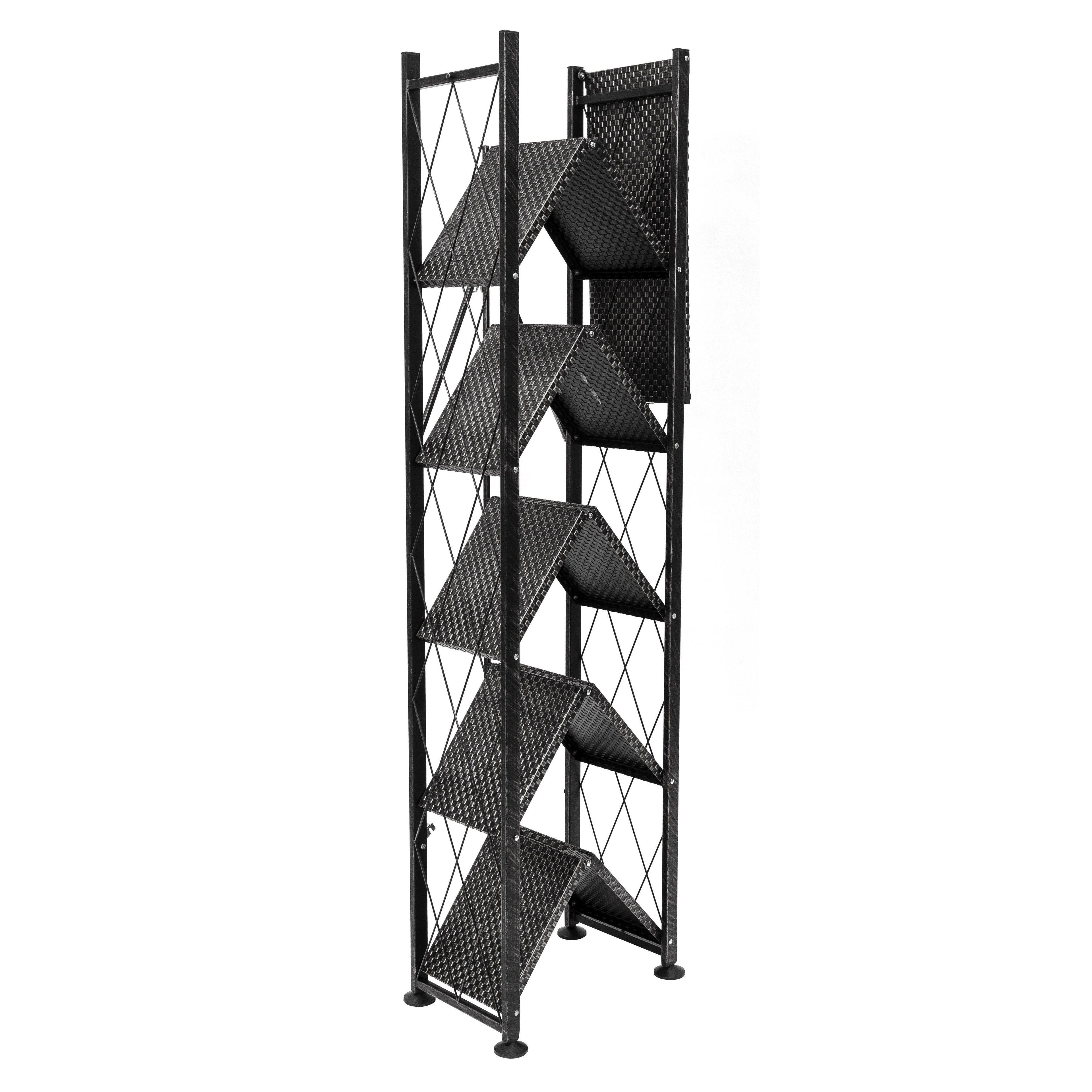 Black 6-Tier Book Shelf N220