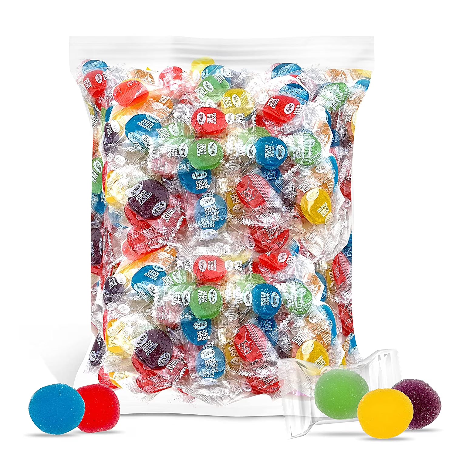 Assorted Fruit Jelly Patties Candy, Individually Wrapped - 2-Pound Pack K513478