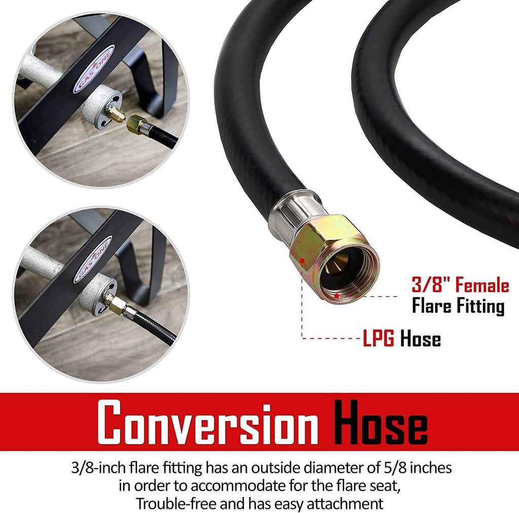 4FT Low Pressure Propane Regulator Hose for BBQ Gas Grill Heater Stove Burner Y482