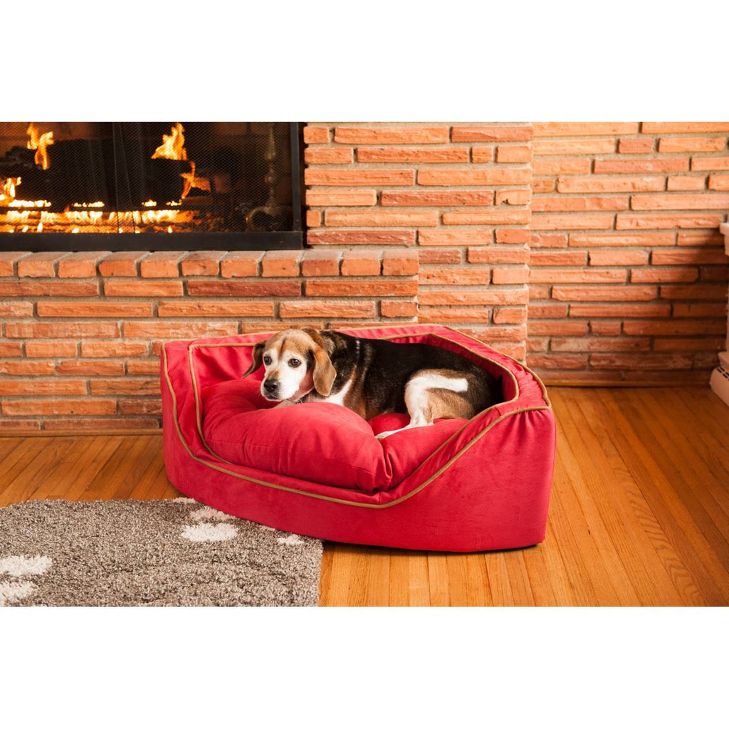 Small Red Corner Pet Bed F792