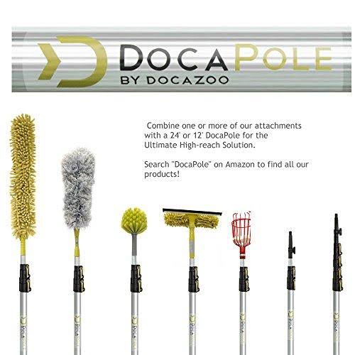 24 Foot Extension Pole Cleaning Kit with 3 Dusting Attachments and 1 Window Squeegee F729