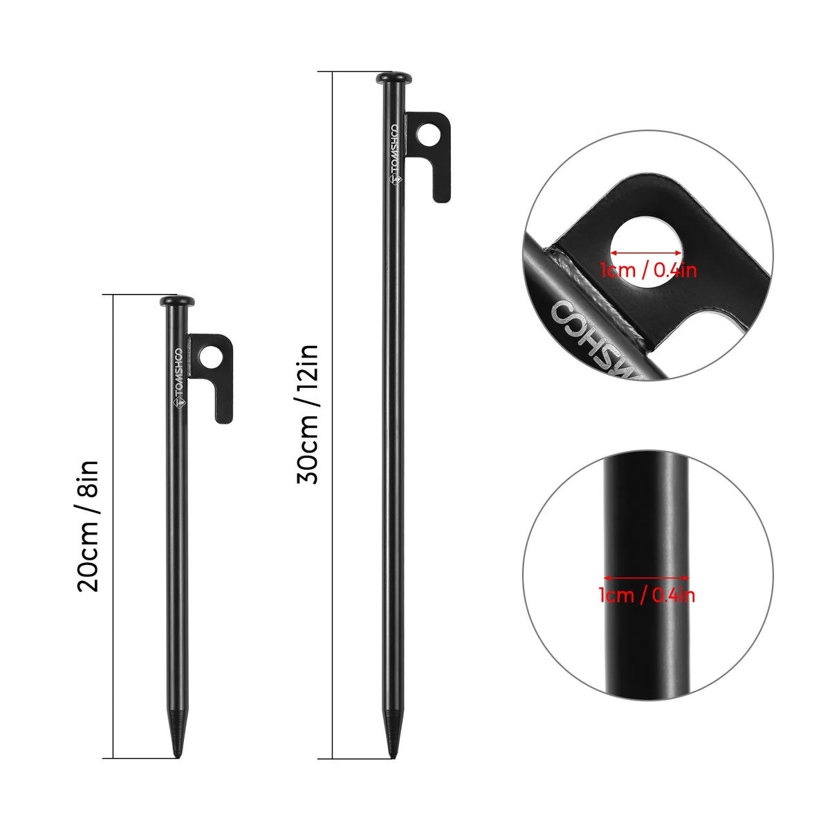 6PCS Heavy Duty Steel Tent Stakes S27051