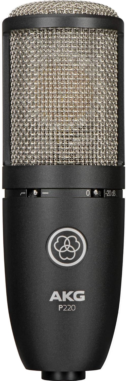 Large-Diaphragm Cardioid Condenser Microphone Bundle with XLR Cable, Pop Filter, Cable Ties and Microfiber Cloth J3206