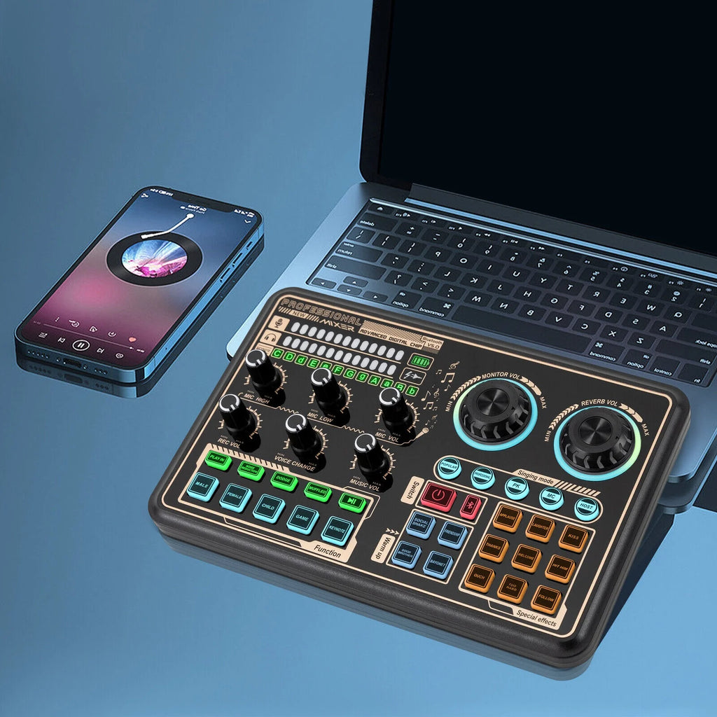 Audio Mixer with Voice Changer and LED Lights O197619