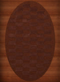 Paprika Grid Waves 3' x 5' Oval Area Rug P391044