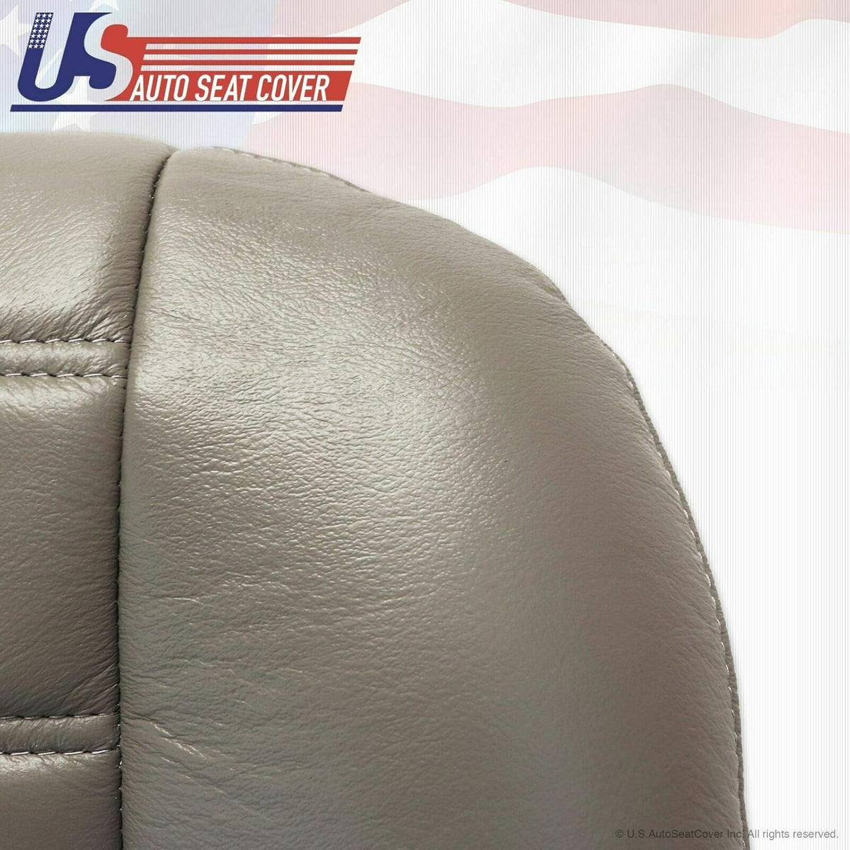 2003 to 2007 Hummer H2 Passenger Bottom Genuine Leather Seat Cover Wheat Gray Q132