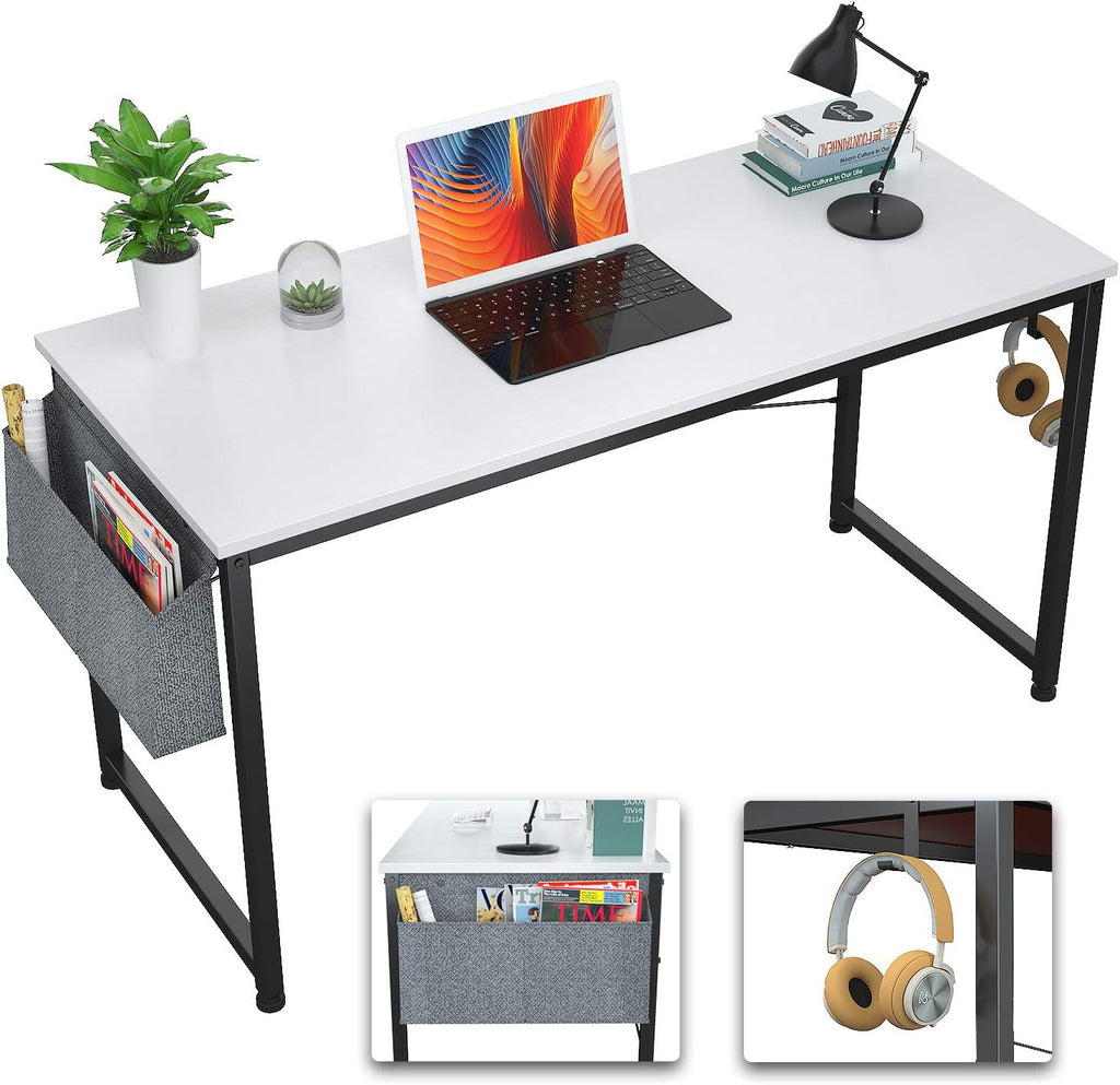 Rustic Brown and Black 47 Inch Computer Desk with Storage Shelves X615823