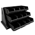 Black 12 Bins Organizer Rack H188