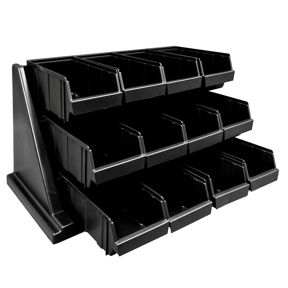 Black 12 Bins Organizer Rack H188
