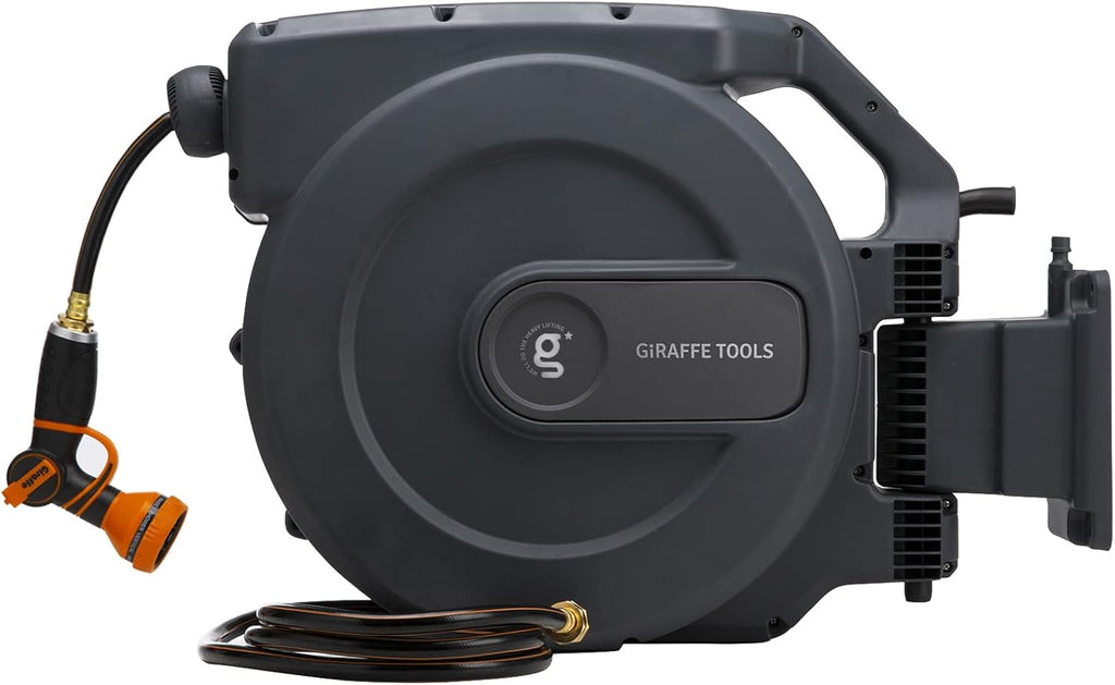 Retractable Wall Mounted Garden Hose Reel 1/2" x 155+5 ft O2562