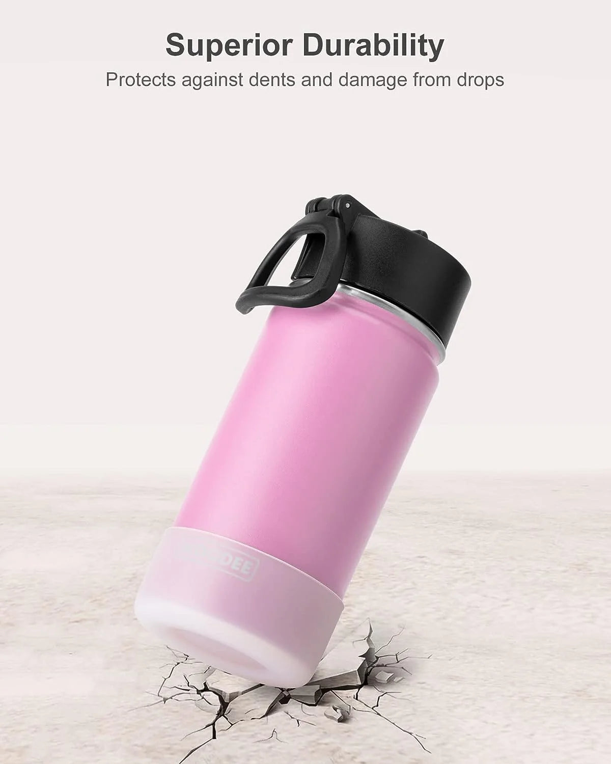 12 oz Stainless Steel Insulated Water Bottle with Straw P53029