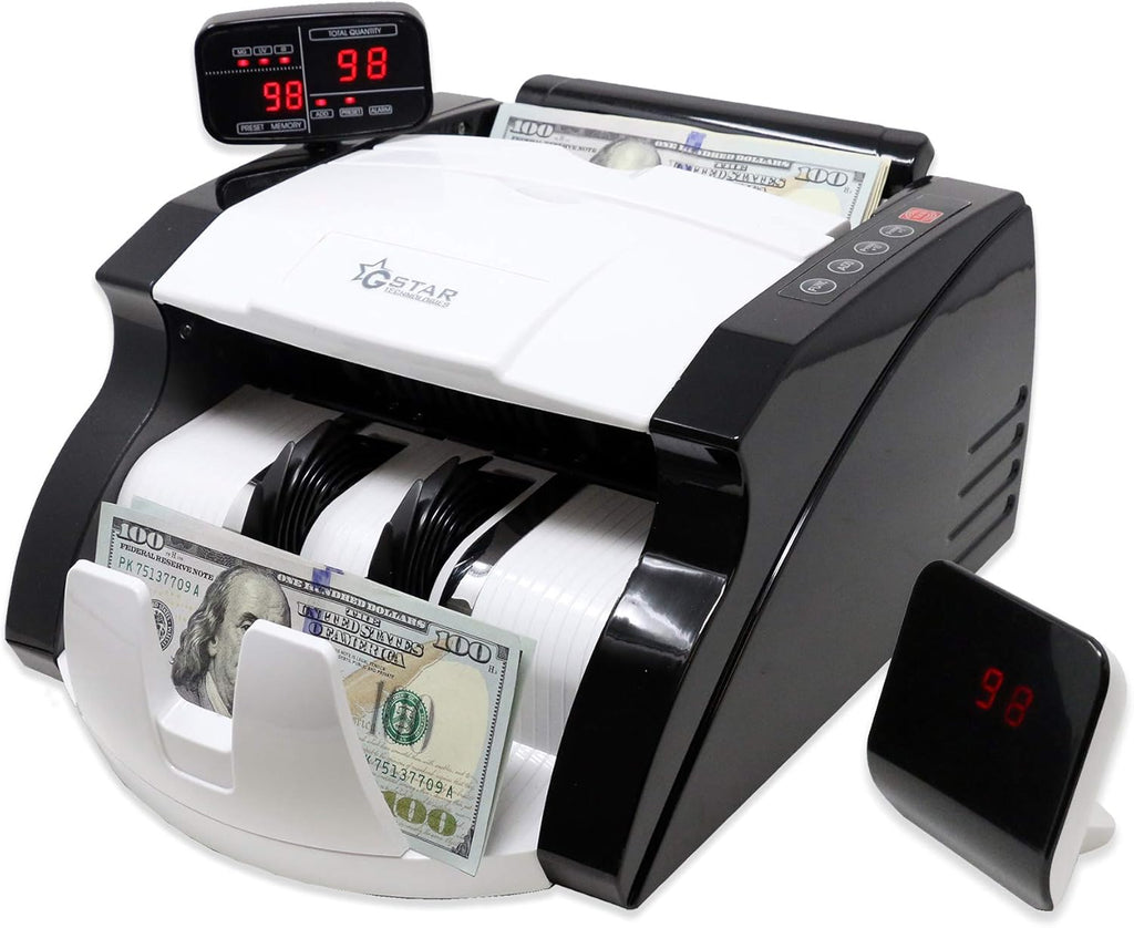 Money Counter with UV/MG/IR Counterfeit Bill Detection External Display A7590