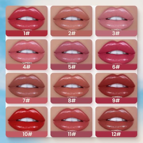 12 Colors Cream Texture Waterproof Lipstick Lip Gloss Lip Stain V14924