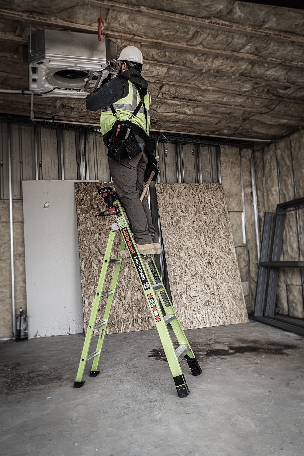 Fiberglass 3-in-1 Combo Ladder, Type 1AA - 375 lbs. Rated I149