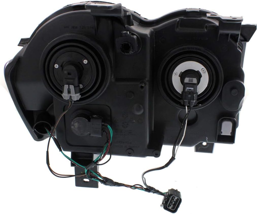 Headlight Assembly for Jeep Grand Cherokee 2008 2009 2010 Driver and Passenger Side Pair Halogen A3164