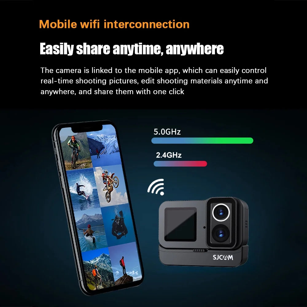 Waterproof Dual Screen 20mp Action Camera with Battery and Waterproof Case N258782