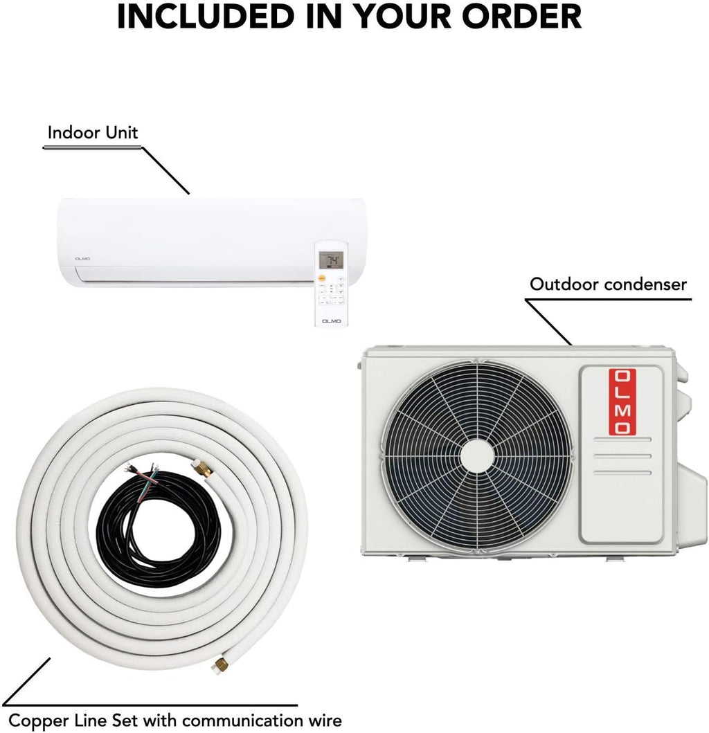 Ductless Mini Split Air Conditioner Heat Pump with 16ft Installation Kit P555545