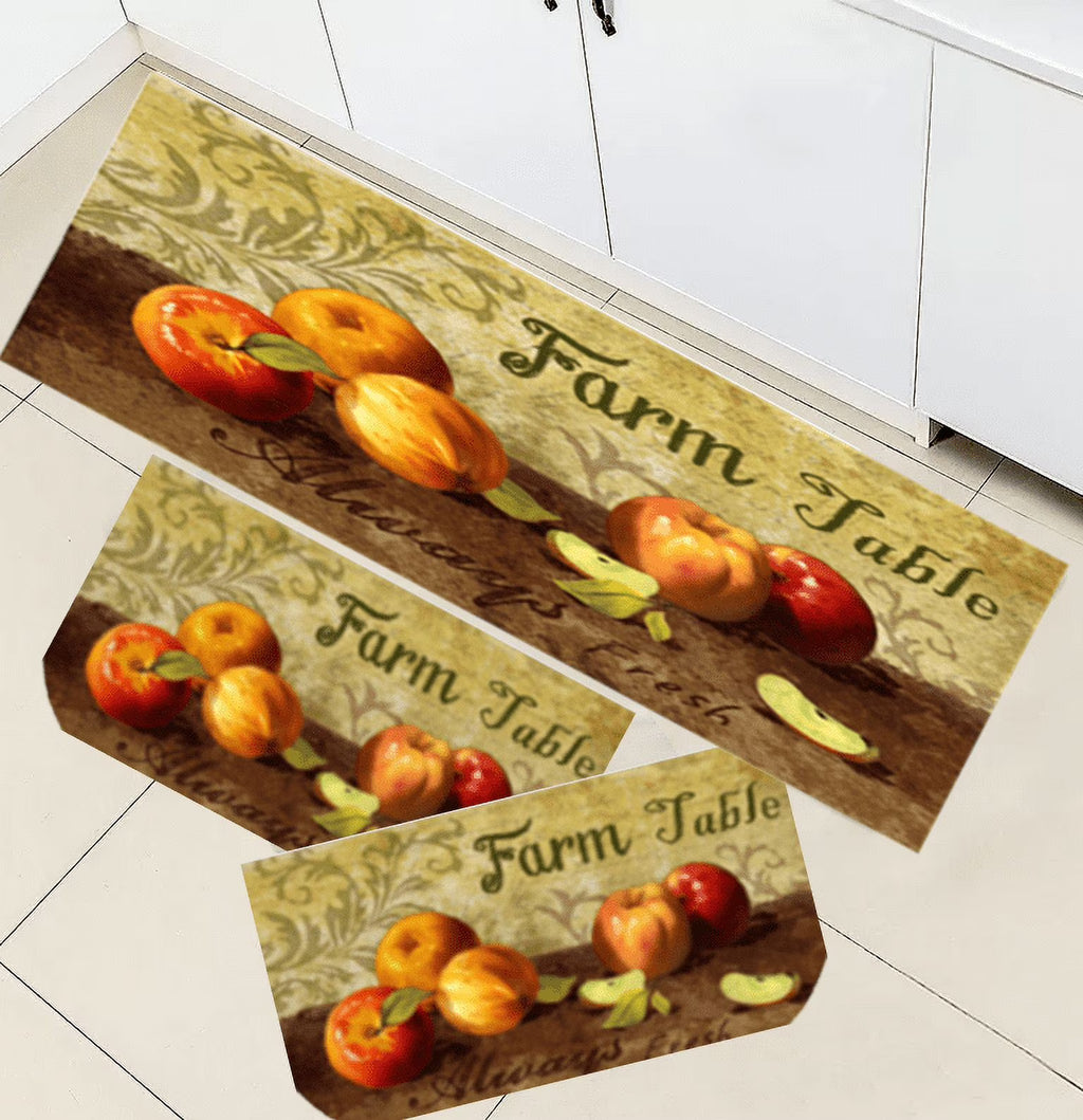 Multicolor 3PC Kitchen Rug Set O8323