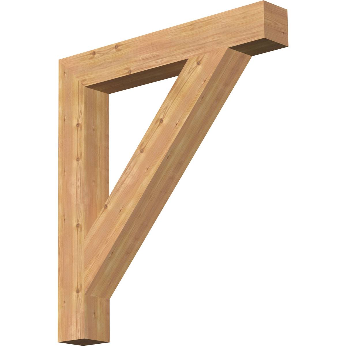 Traditional Block Smooth Bracket, Western Red Cedar U807512
