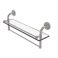 22 in. Gallery Glass Shelf with Towel Bar Satin Nickel U1195