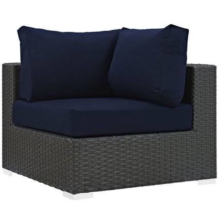 Blue Corner Chair with Cushions I300