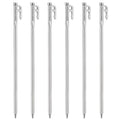 Heavy Duty Steel Tent Stakes Pegs with Hook and Hole Design P5334