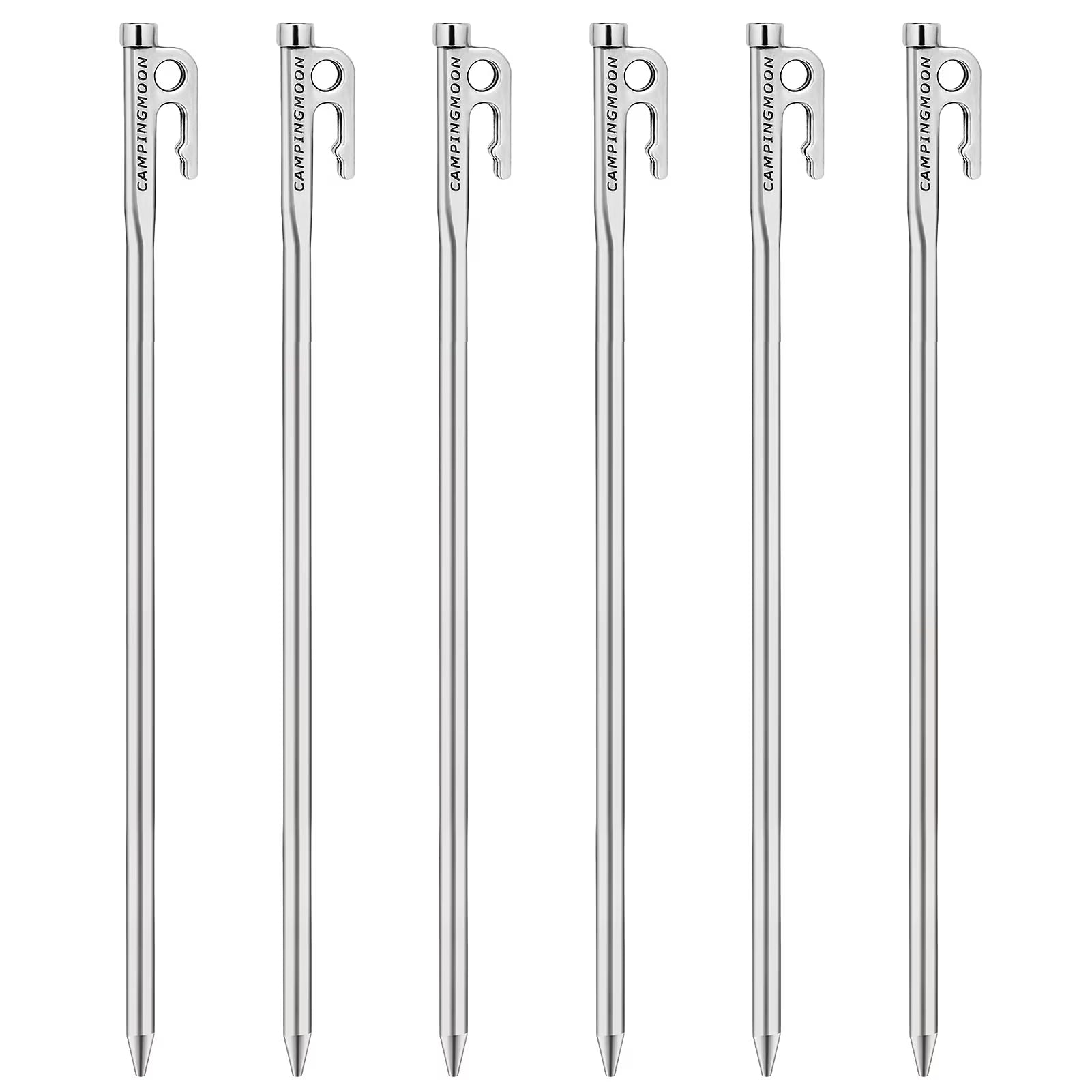 Heavy Duty Steel Tent Stakes Pegs with Hook and Hole Design P5334