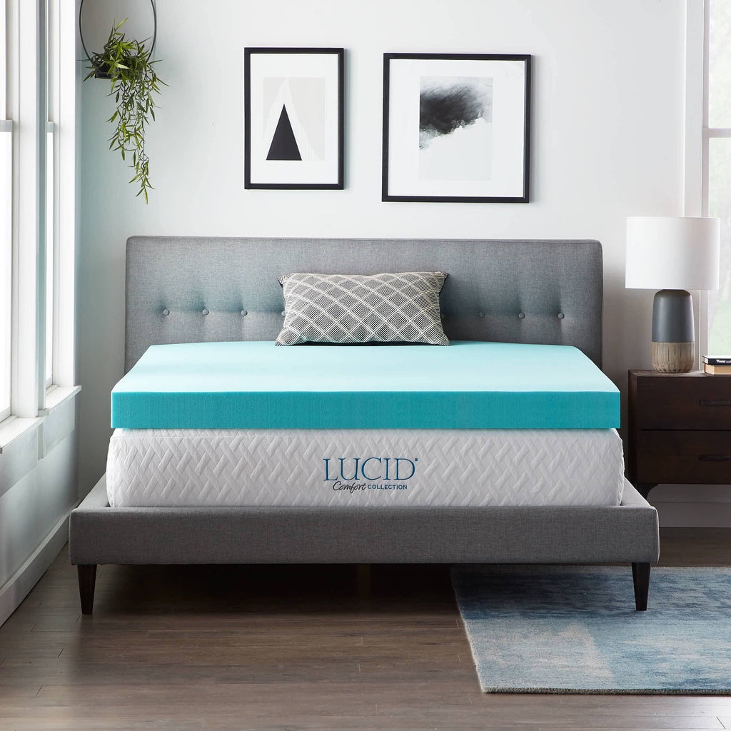 Twin Gel Memory Foam Topper with Cover F52279