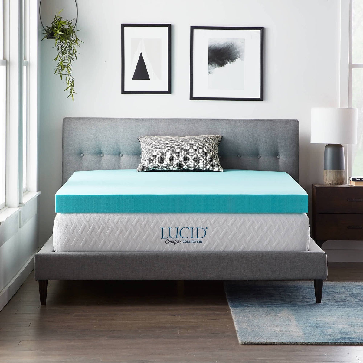 Twin Gel Memory Foam Topper with Cover F52279