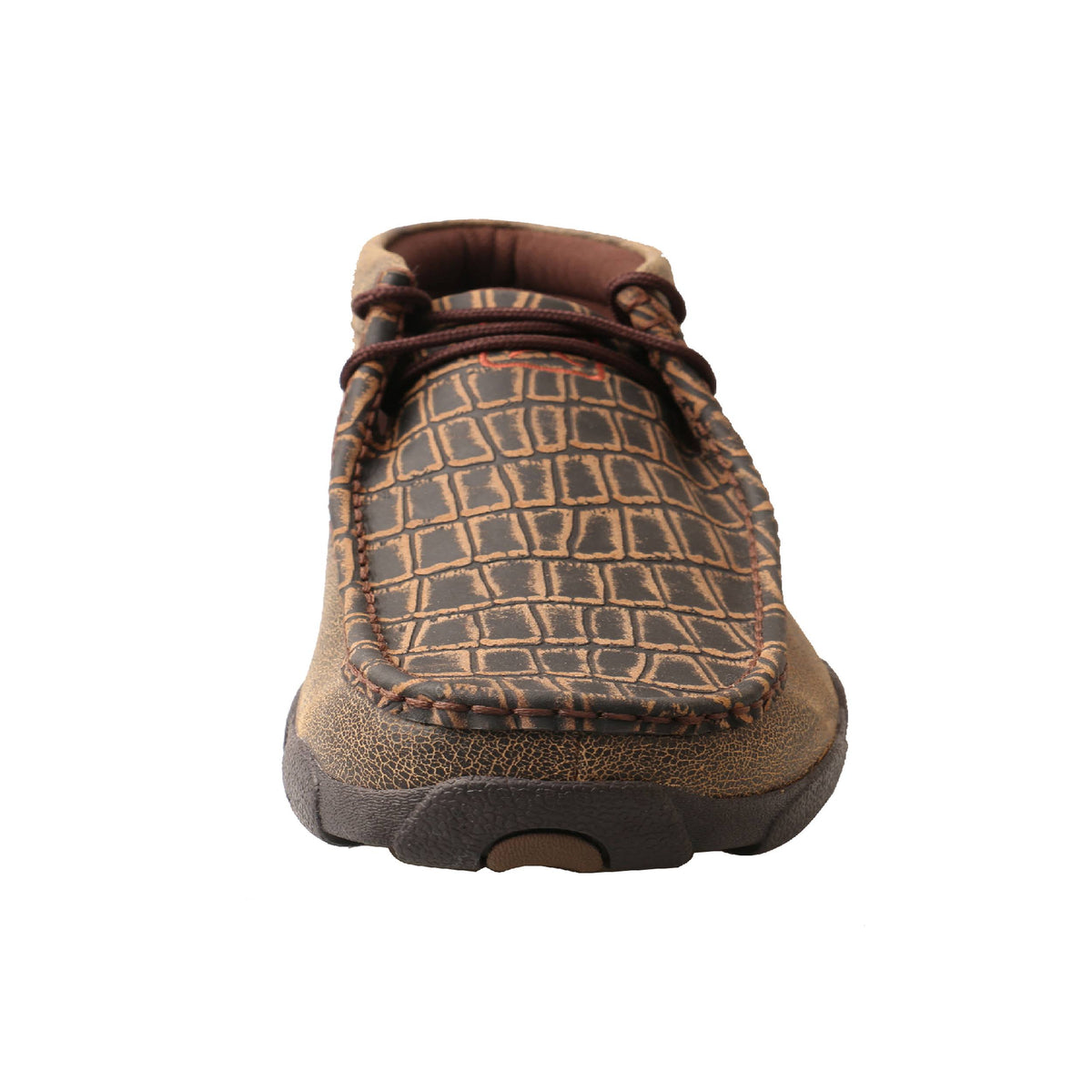 Cayman Print Brown Leather Driving Moc A496