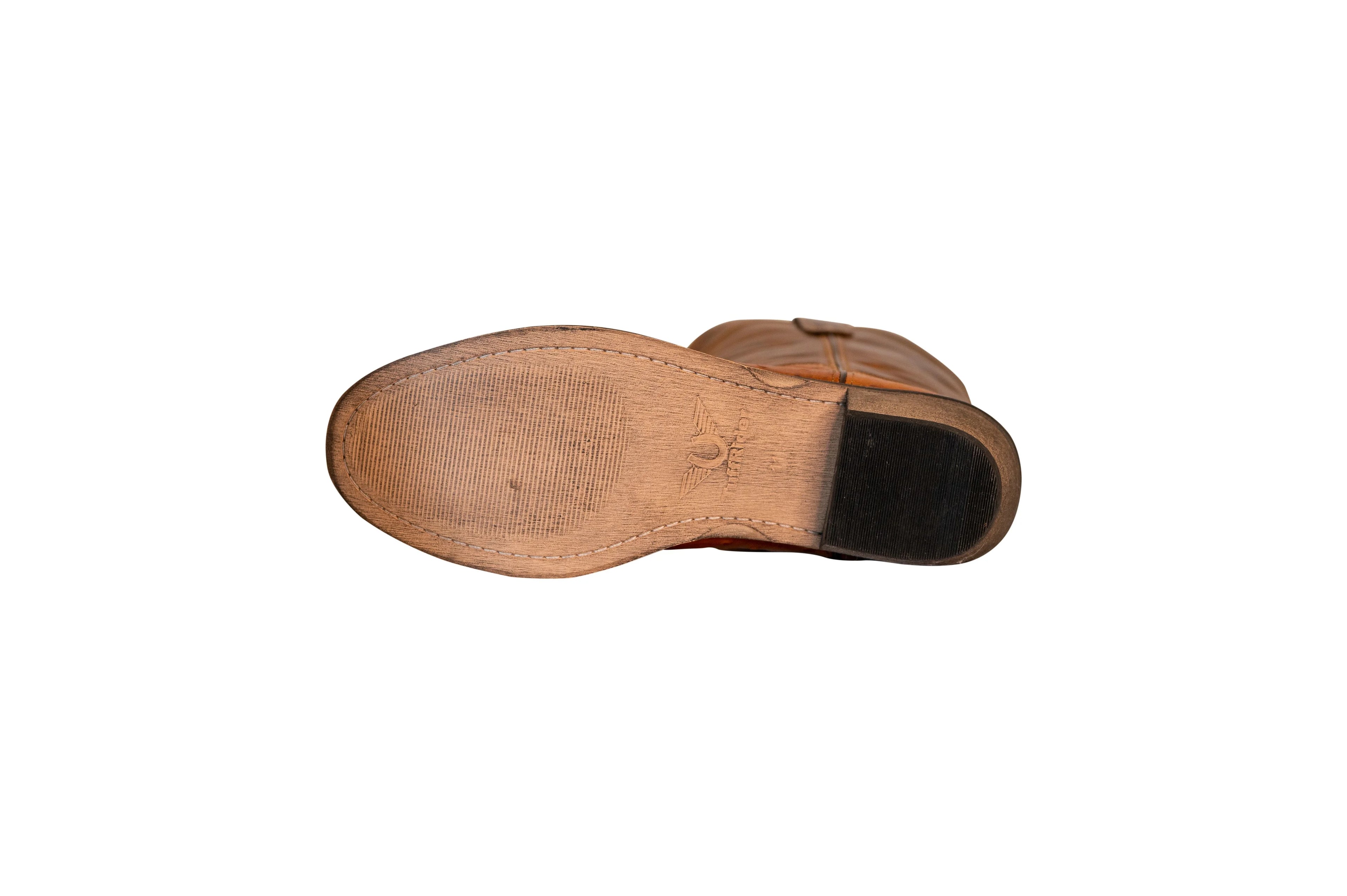 Tan Wide Round Toe Western Boot Y25668