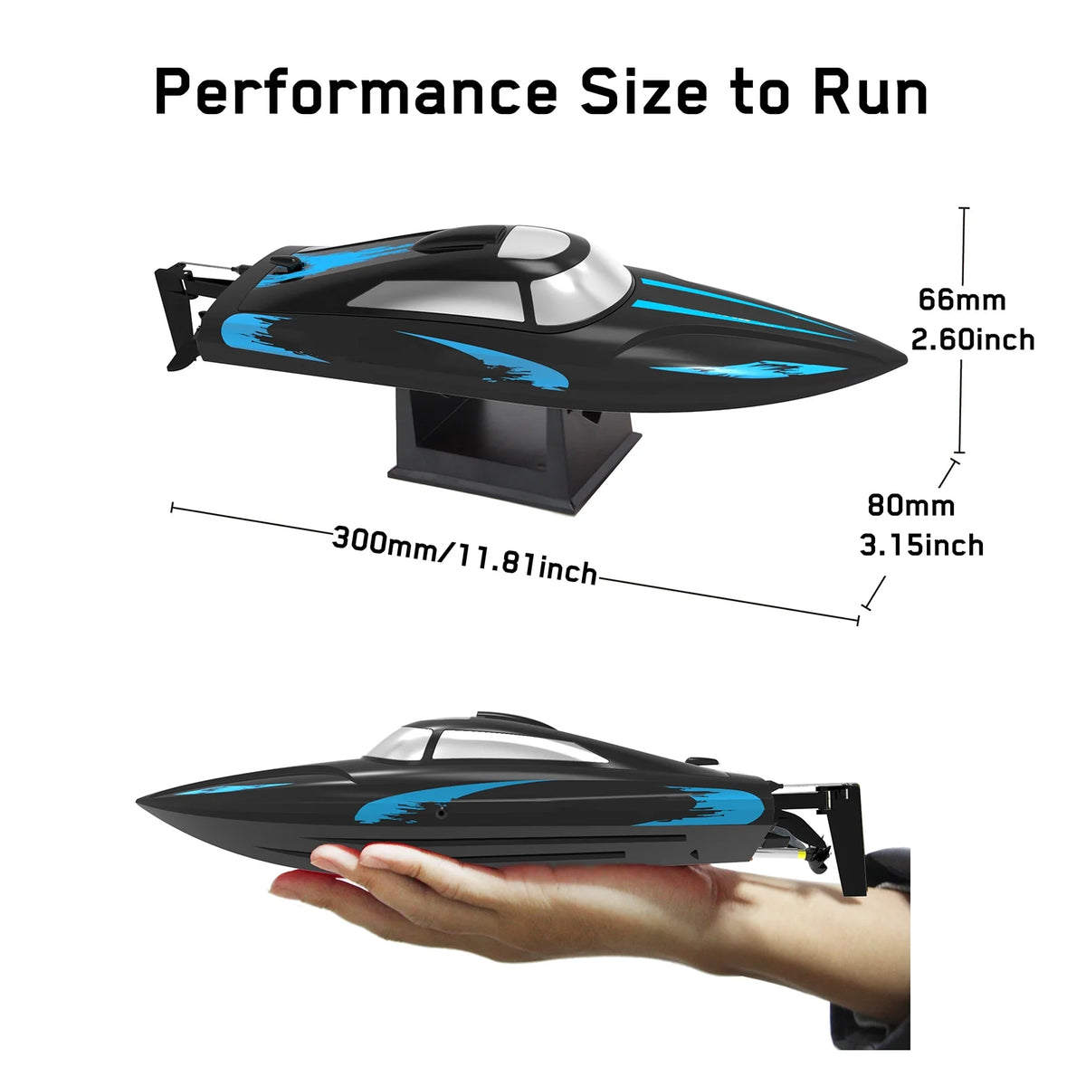 Remote Control Boat Toy with 2 Batteries I147327