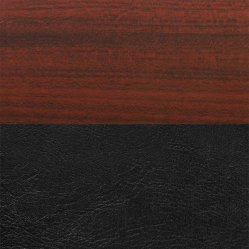 Mahogany Black Square Breakroom Table with 4 Stack Chairs H499