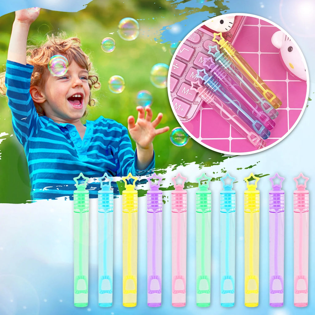 Heart & Star Shaped Tube Soap Mini Bubble Wand Stick Toy S58777