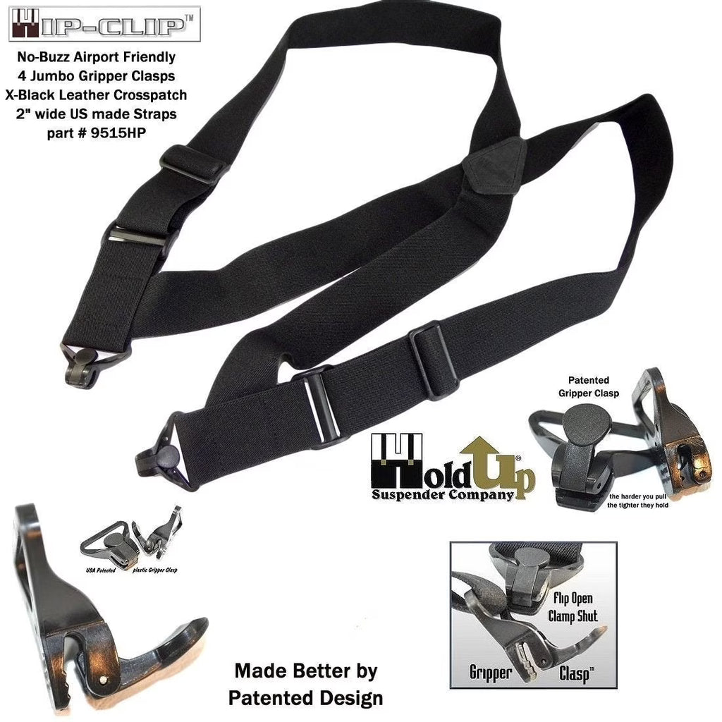 Black X-Back Suspender L871249