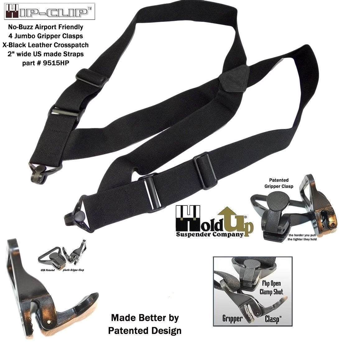 Black X-Back Suspender L871249